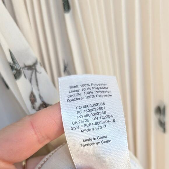 Aritzia Wilfred Beaune Floral Pleated Wrap Sleeveless Midi Dress, Size XS - Picture 8 of 9